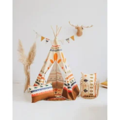 Tente tipi avec tapis native vibe - beig
