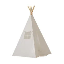 Tente tipi blanc lin naturel