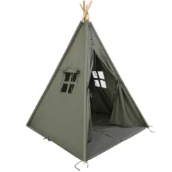 Tente tipi grise pour enfant bois fsc e