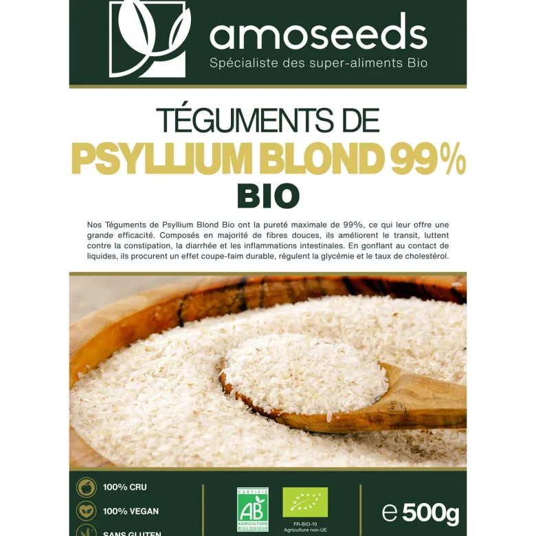 Téguments de psyllium blond bio 500g