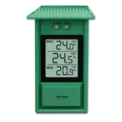Thermomètre électronique mini-maxi vert