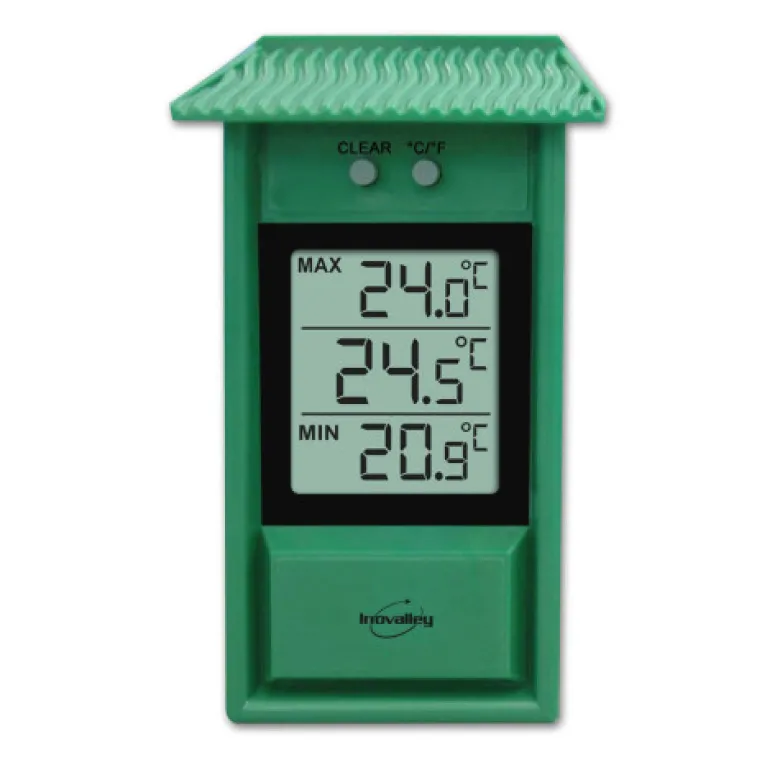 Thermomètre électronique mini-maxi vert