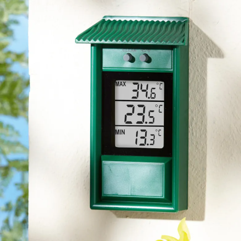 Thermomètre électronique mini-maxi vert