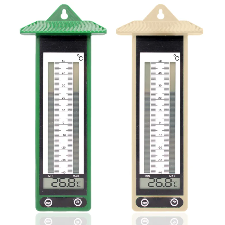 Thermomètres extérieurs digitaux - lot de 2 - affichage double - design nature