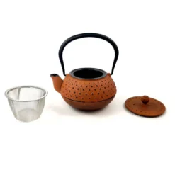 Théière en fonte orange orange