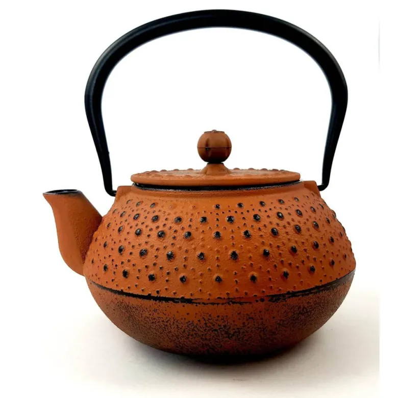 Théière en fonte orange orange