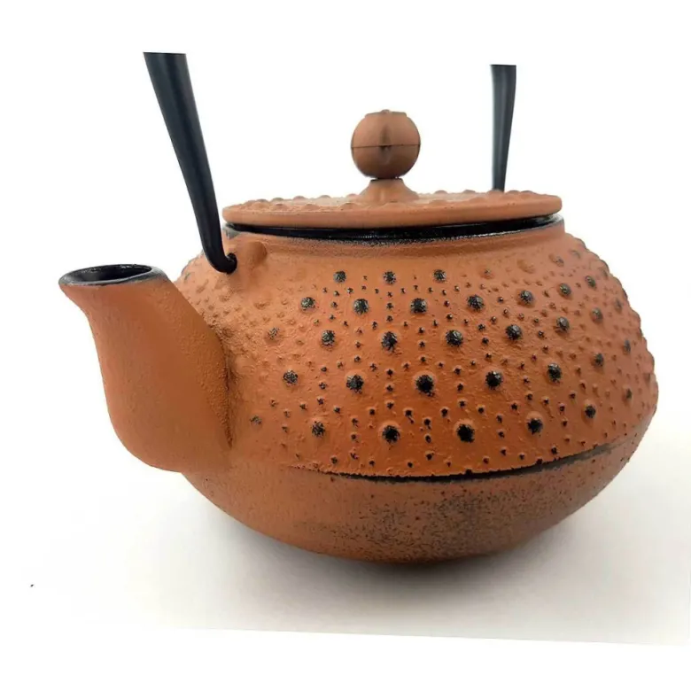 Théière en fonte orange orange