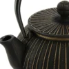 Théière fonte kiku noir-doré 650 ml