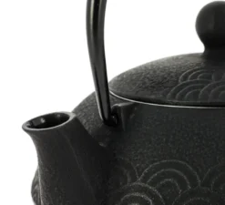 Théière fonte seigaiha noire 650 ml
