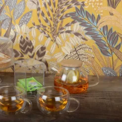 Théière 1l avec couvercle en bois
