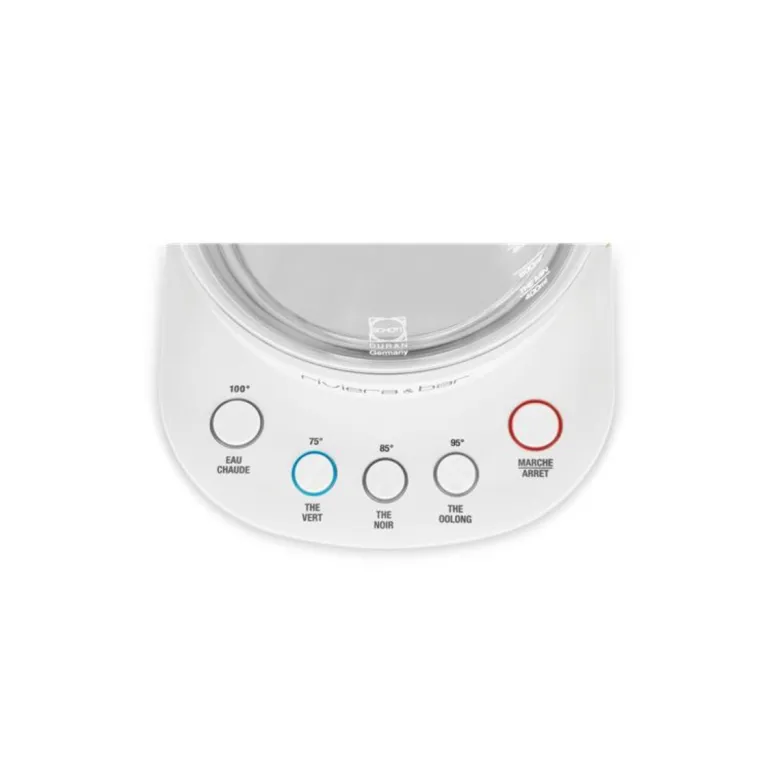 Théière 0.8l 800w blanc et vert