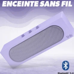 T'nb - enceinte bluetooth rainbow barre, bluetooth 5.4, 10 w rms - violet