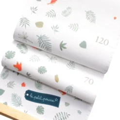 Toise déco feuilles, renards et oiseaux