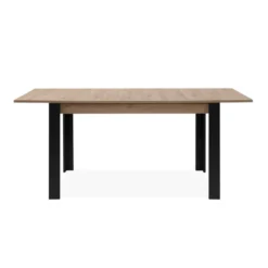 Tolosa table extensible 4 à 6 personnes bois et noir 150x80x75
