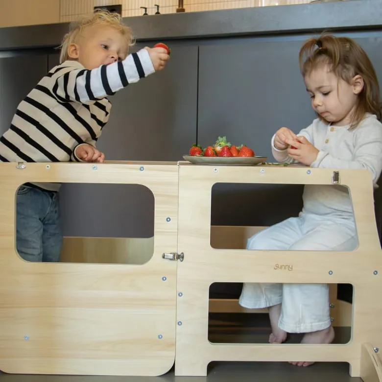 Tour d'apprentissage mae 2-en-1 naturel