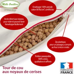 Tour de cou aux noyaux de cerises