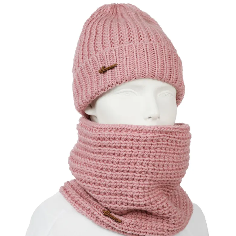 Tour de cou en fibres recyclées Pulse Rose