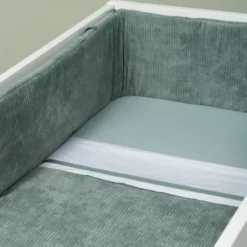Tour de lit sense vert d'eau (pour lits 60 x 120 ou 70 x 140 cm)