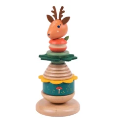 Tour à empiler le petit cerf en bois