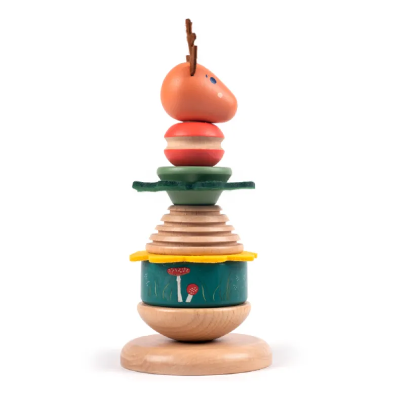Tour à empiler le petit cerf en bois