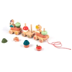 Train des animaux en bois