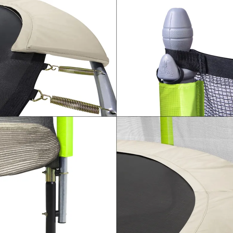 Trampoline jumpi taupe et vert 430