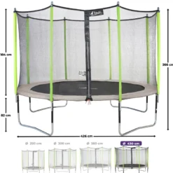 Trampoline jumpi taupe et vert 430