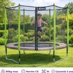 Trampoline jumpi taupe et vert 300