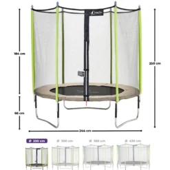 Trampoline jumpi taupe et vert 250