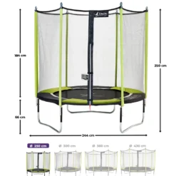 Trampoline jumpi vert et noir 250