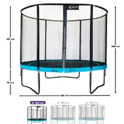 Trampoline punchi bleu 300