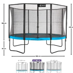 Trampoline punchi bleu 360