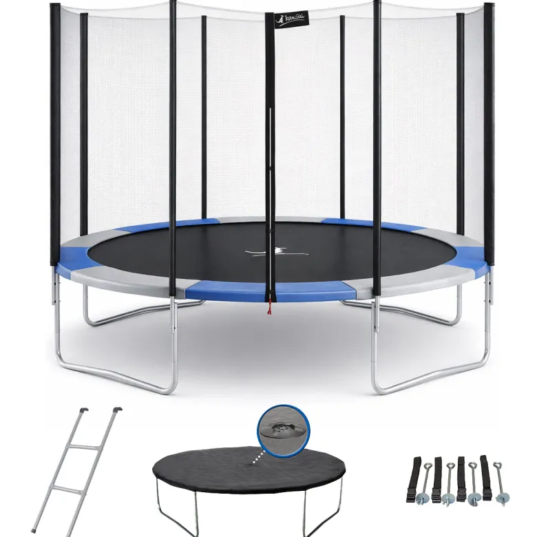 Trampoline ralli bleu et gris ø430