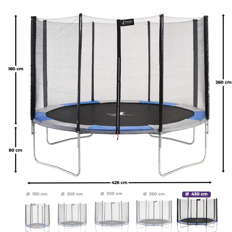 Trampoline ralli bleu et gris ø430