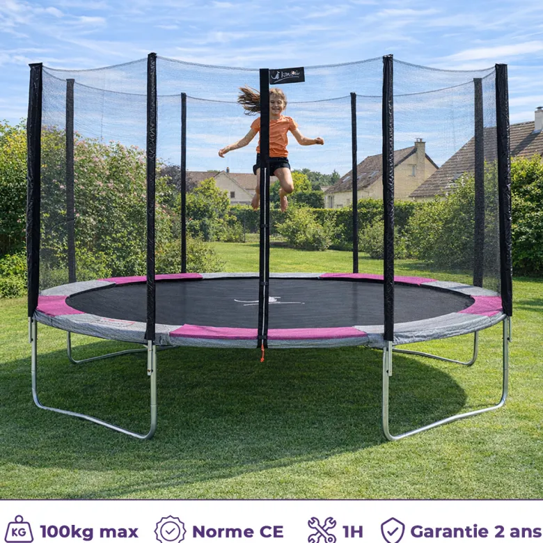 Trampoline ralli rose ø360
