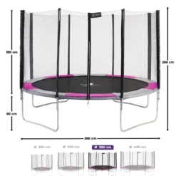 Trampoline ralli rose ø360