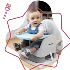 Trendy meal - réhausseur chaise - gris