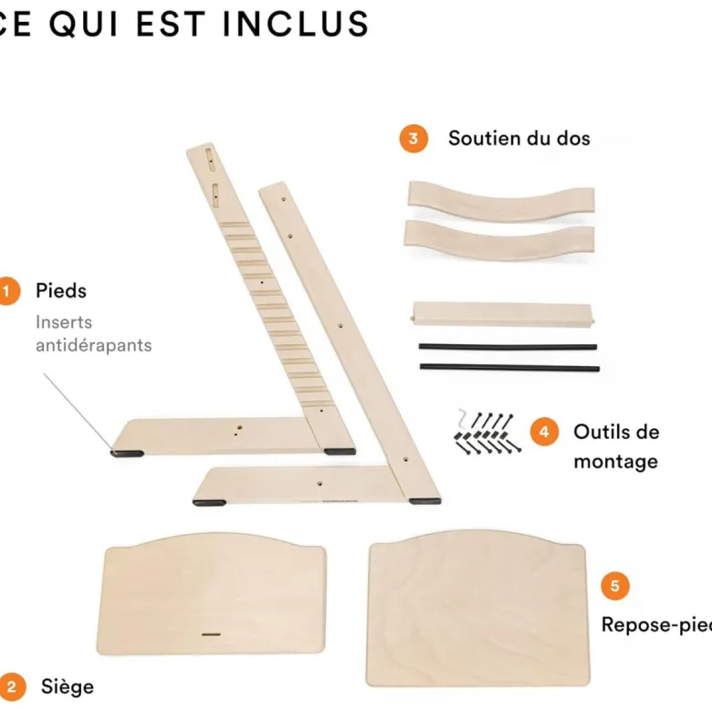 Tripp trapp chaise chêne chêne naturel