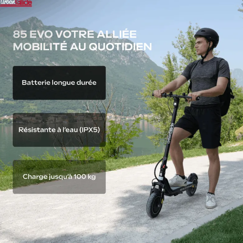 Trottinette électrique urbanglide 100 pro 2 – 10 / 30 km, pliable