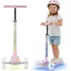 Trottinette 3 roues hypermotion becky led rgb rose dès 3 ans