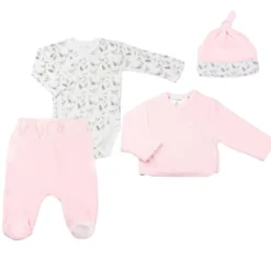 Trousseau naissance rose 1 mois