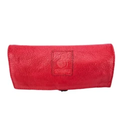 Trousse bijoux cuir emma rouge