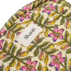 Trousse de maquillage fleurie en coton