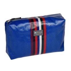Trousse de toilette cirée andrea bleu