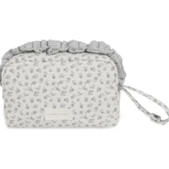 Trousse de toilette little bloom fleurs gris