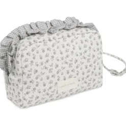Trousse de toilette little bloom fleurs gris