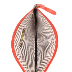 Trousse plate cuir dany orange