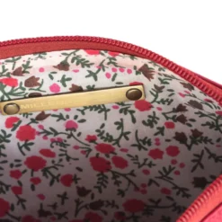 Trousse plate cuir dany rouge