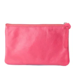 Trousse plate cuir dany rouge