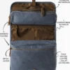 Trousse toilette pliable bleu marine